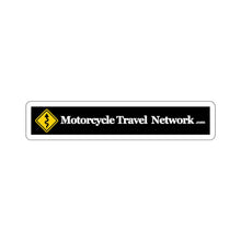 Load image into Gallery viewer, MotorcycleTravelNetwork.com Curves Ahead Kiss-Cut Stickers