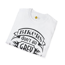 Load image into Gallery viewer, Bikers Don't Go Grey We Turn Chrome- Motorcycle Ride T-Shirt