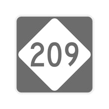 Load image into Gallery viewer, Rattler209.com NC 209 Road Sign Kiss-Cut Stickers
