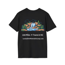Load image into Gallery viewer, LandoftheWaterfallsLoop.com - Motorcycle Ride T-Shirt Design