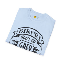 Load image into Gallery viewer, Bikers Don't Go Grey We Turn Chrome- Motorcycle Ride T-Shirt
