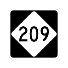 Load image into Gallery viewer, Rattler209.com NC 209 Road Sign Kiss-Cut Stickers