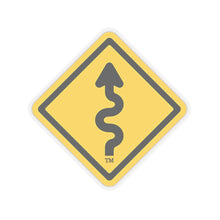 Load image into Gallery viewer, MotorcycleTravelNetwork.com Curves Ahead Kiss-Cut Stickers