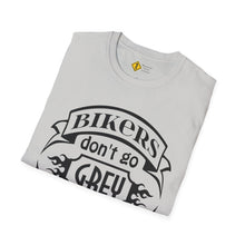 Load image into Gallery viewer, Bikers Don't Go Grey We Turn Chrome- Motorcycle Ride T-Shirt