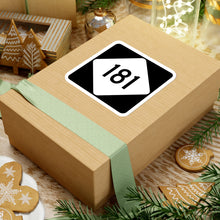 Load image into Gallery viewer, PineolaPython181.com NC 181 Road Sign Kiss-Cut Stickers