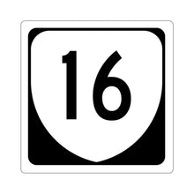 Load image into Gallery viewer, BackoftheDragon16.com VA 16 Road Sign Kiss-Cut Stickers