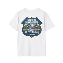 Load image into Gallery viewer, LandoftheWaterfallsLoop.com - Motorcycle Ride T-Shirt Design