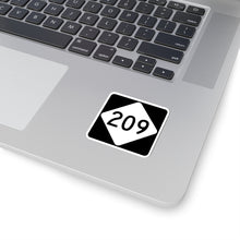 Load image into Gallery viewer, Rattler209.com NC 209 Road Sign Kiss-Cut Stickers