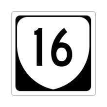 Load image into Gallery viewer, BackoftheDragon16.com VA 16 Road Sign Kiss-Cut Stickers