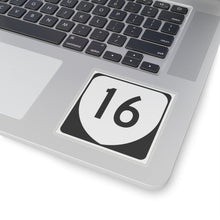 Load image into Gallery viewer, BackoftheDragon16.com VA 16 Road Sign Kiss-Cut Stickers