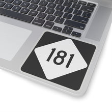 Load image into Gallery viewer, PineolaPython181.com NC 181 Road Sign Kiss-Cut Stickers