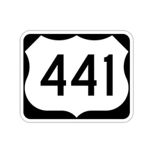 Load image into Gallery viewer, GreatSmokiesRun441.com NC441 Road Sign Kiss-Cut Stickers