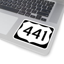 Load image into Gallery viewer, GreatSmokiesRun441.com NC441 Road Sign Kiss-Cut Stickers