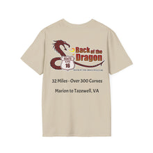 Load image into Gallery viewer, BackoftheDragon16 VA.com - Motorcycle Travel Network Ride T-Shirt