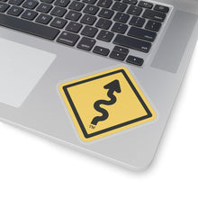 Load image into Gallery viewer, MotorcycleTravelNetwork.com Curves Ahead Kiss-Cut Stickers