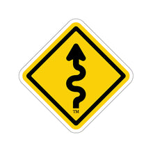 Load image into Gallery viewer, MotorcycleTravelNetwork.com Curves Ahead Kiss-Cut Stickers