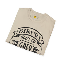 Load image into Gallery viewer, Bikers Don't Go Grey We Turn Chrome- Motorcycle Ride T-Shirt