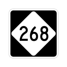 Load image into Gallery viewer, YadkinWarrior268.com NC 268 Road Sign Kiss-Cut Stickers