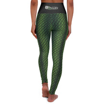 Load image into Gallery viewer, Green Snakeskin TheSnake421.com Women's High Waisted Yoga Leggings (AOP)