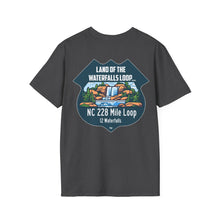 Load image into Gallery viewer, LandoftheWaterfallsLoop.com - Motorcycle Ride T-Shirt Design