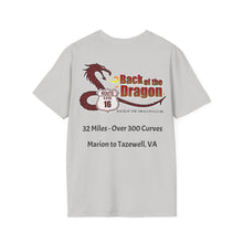 Load image into Gallery viewer, BackoftheDragon16 VA.com - Motorcycle Travel Network Ride T-Shirt