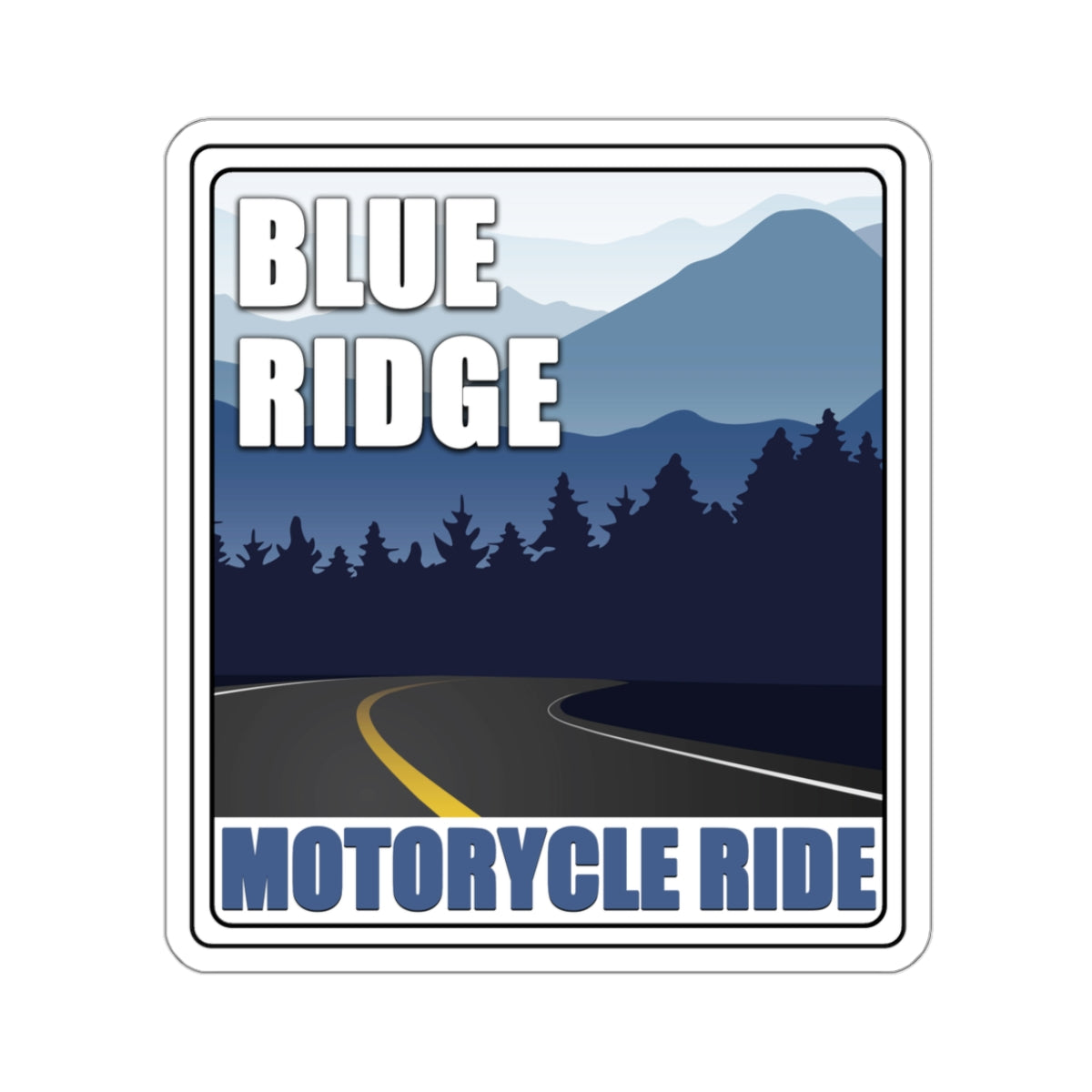 Next Ridge Stickers BlueRidgeMotorcycleRide.com Kiss-Cut Stickers – Motorcycle Rider Shop