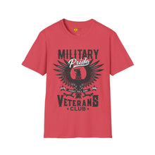 Load image into Gallery viewer, Military Pride Veterans Club Motorcycle Ride T-Shirt
