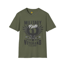 Load image into Gallery viewer, Military Pride Veterans Club Motorcycle Ride T-Shirt
