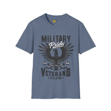 Load image into Gallery viewer, Military Pride Veterans Club Motorcycle Ride T-Shirt
