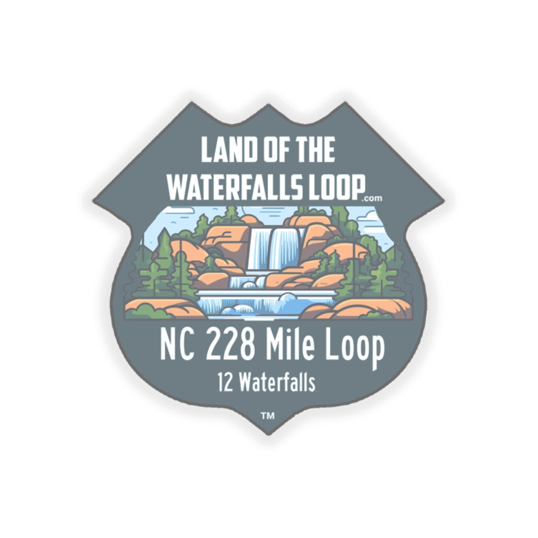 LandoftheWaterfallsLoop.com Kiss-Cut Stickers